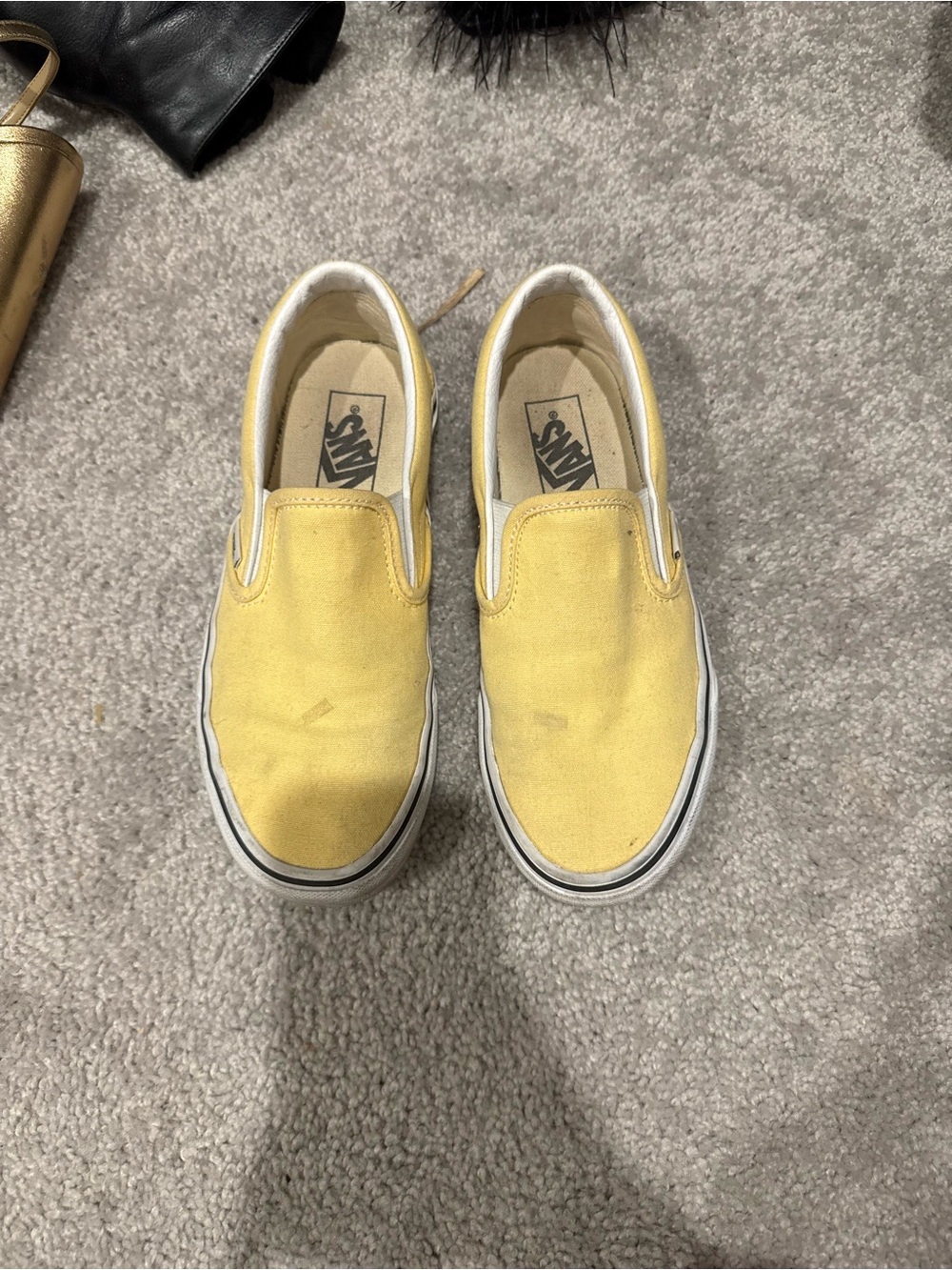 Vans Slip-On Canvas Shoes in Yellow